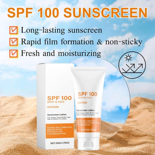 SolvraSkin SPF 100 Sunscreen - UV Protection Face & Body Cream